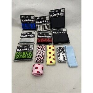 Berwick Offray Rah Rah Cheerleading Zebra Animal Ladybug Black Ribbon Lot